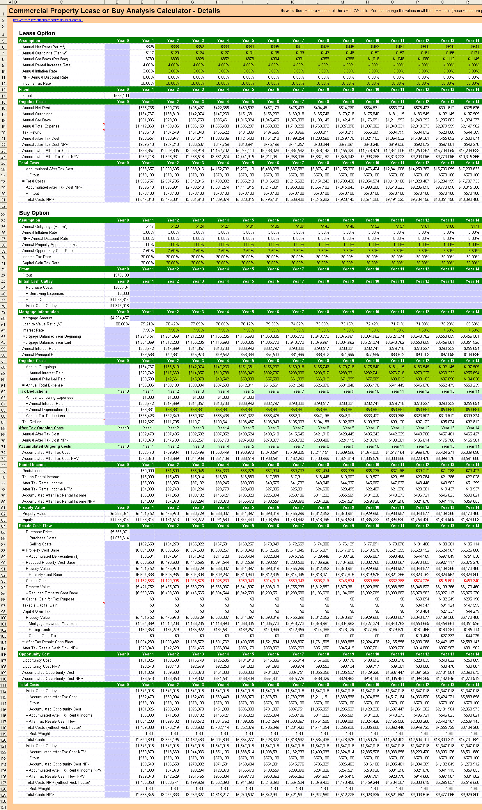 lease analysis spreadsheet