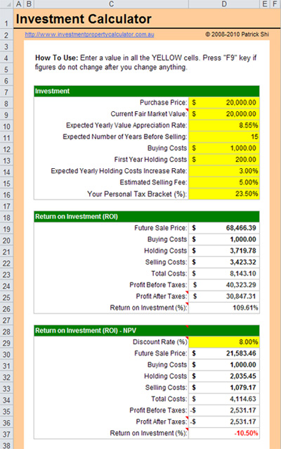 FREE Investment Calculator