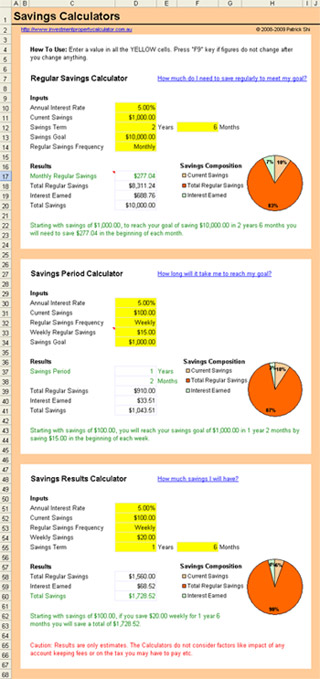 FREE Savings Calculators