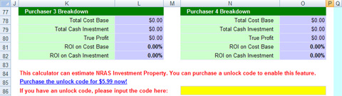 How to unlock NRAS investment property calculation