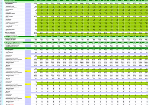Professional Property Investment Calculator - Property Tax Deductions