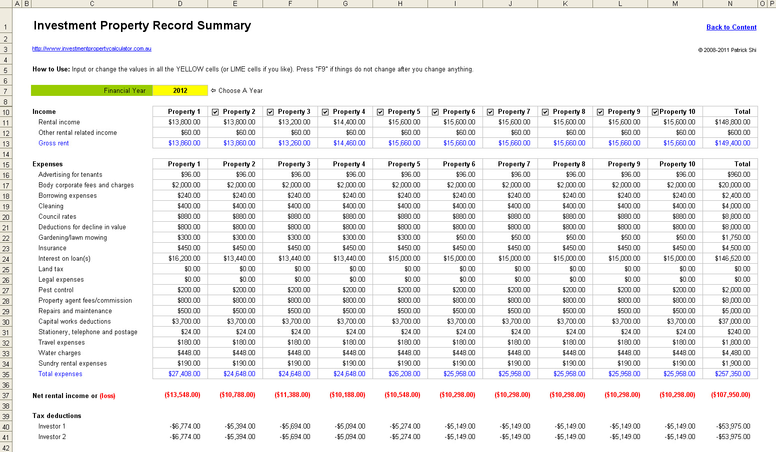 Free Rental Property Management Spreadsheet in Excel